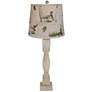 Gables Washed Wood Finish Table Lamp with Ducks Shade 29.5"H.