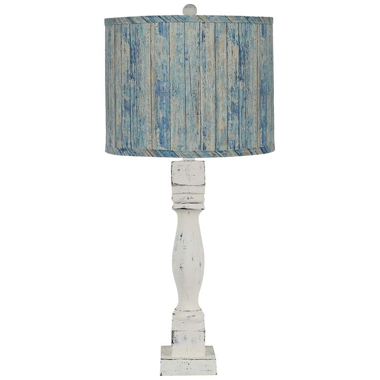 Image 1 Gables White Country Planks Shade Table Lamp