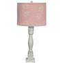 Gables White Olive Grove Pink Shade Table Lamp