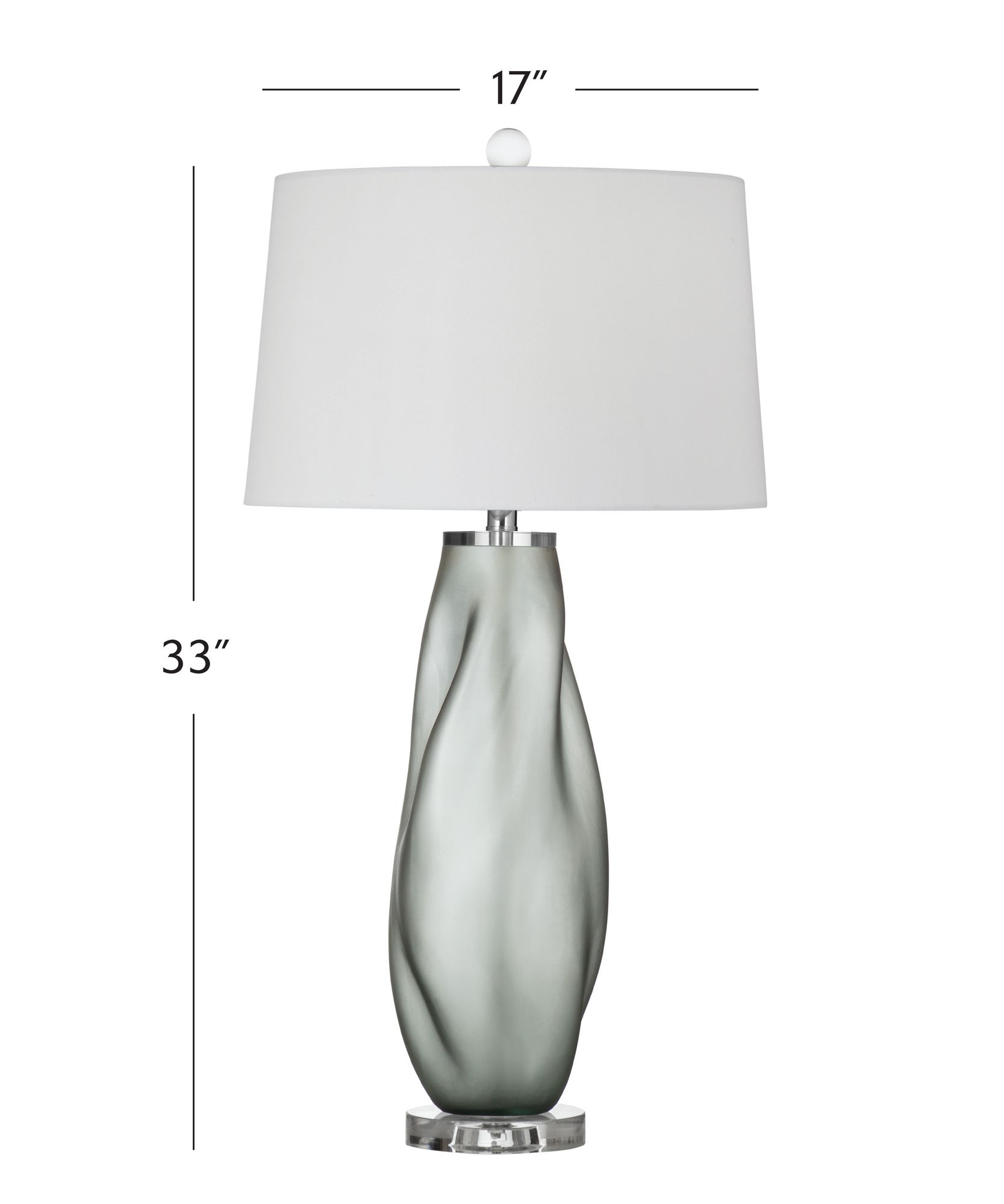 Image 6 Gabon 33" High Gray Table Lamp more views