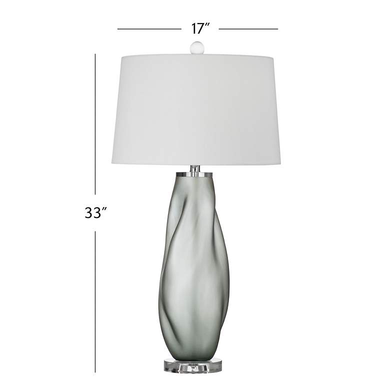 Image 6 Gabon 33" High Gray Table Lamp more views