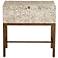 Gaborone Box on Stand - Off White - Brown - Antique Brass