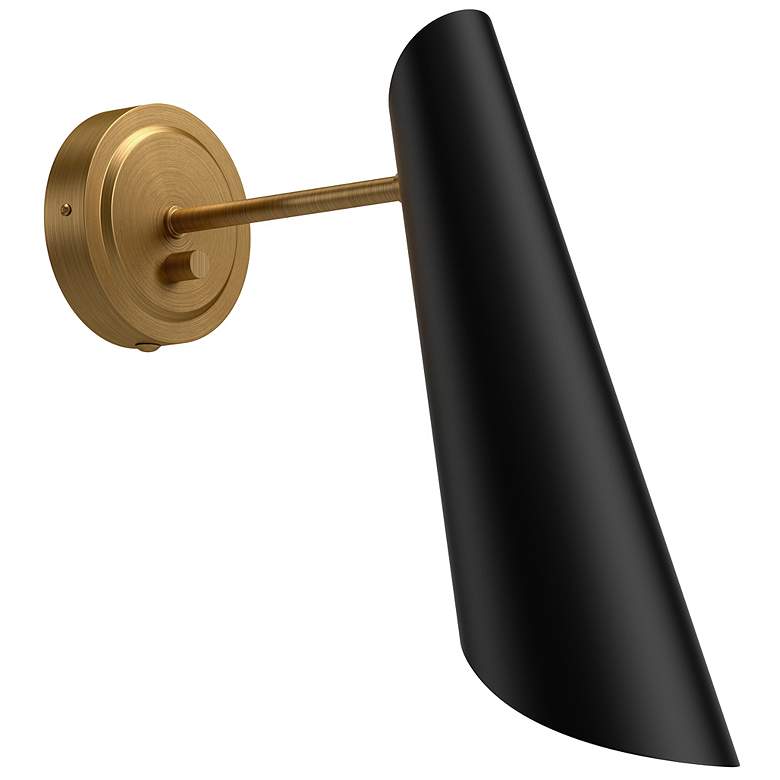 Image 1 Gabriel 15 1/2" High Aged Gold Wall Sconce