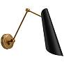 1_Gabriel 15 1/2" High Aged Gold with Matte Black Wall Sconce