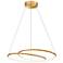Gabriel 24" Wide Aged Brass LED Chandelier