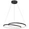 Gabriel 24" Wide Matte Black LED Ring Chandelier