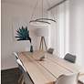 4_Gabriel 24" Wide Matte Black LED Ring Chandelier more views