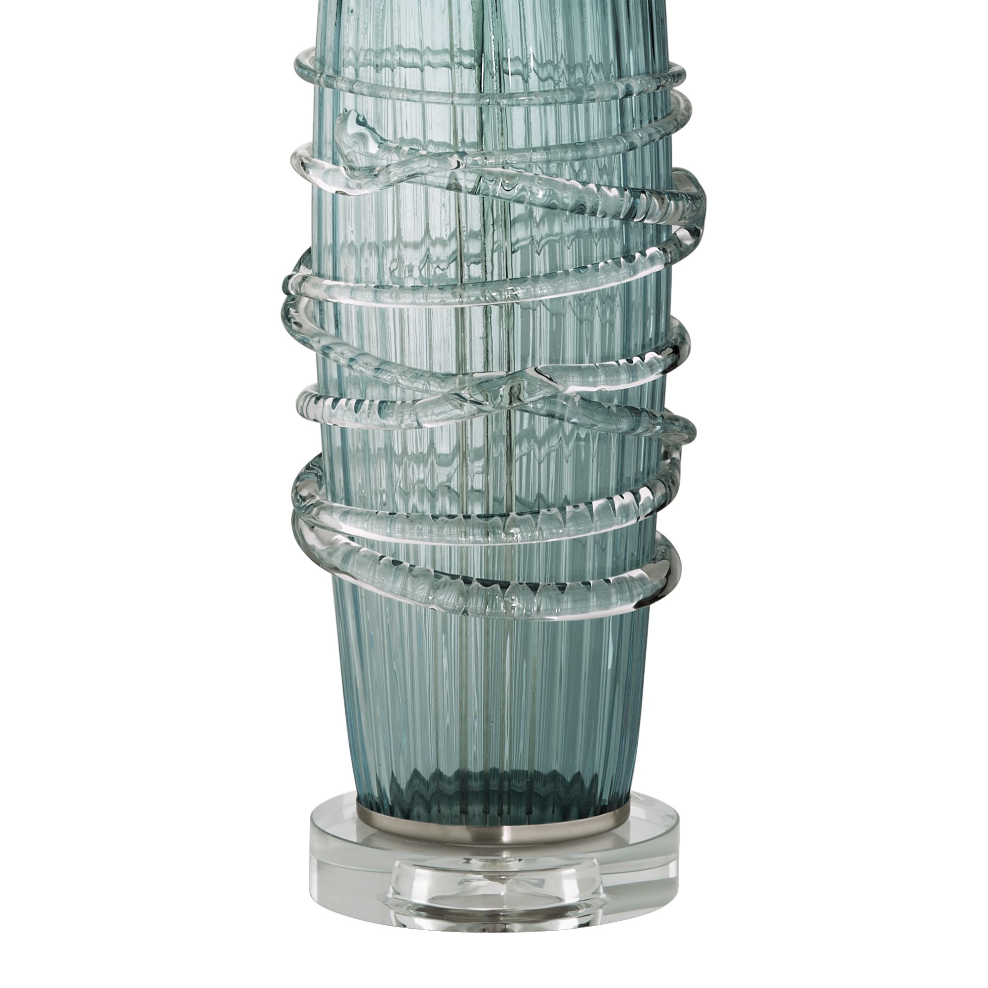 Image 4 Gabriel 28 1/2"H Artic Blue Sea Handcrafted Modern Glass Table Lamp more views