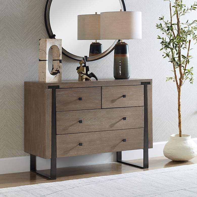 Image 3 Gabriel 42" Wide x 32" High Light Oak Accent Chest more views