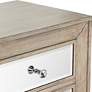 Gabriella 20" Wide Mirrored and Oak Wood Accent Chest