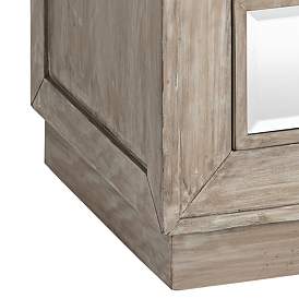 Image4 of Gabriella 20" Wide Mirrored and Oak Wood Accent Chest more views