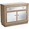 Gabriella 40" Wide Mirrored and Oak Wood Accent Chest