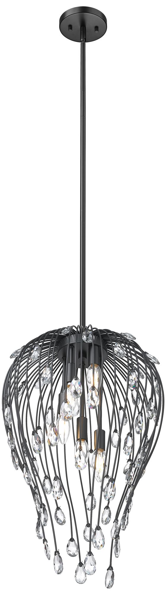 Image 4 Gabriella by Z-Lite 15 inch Matte Black 5 Light Pendant more views