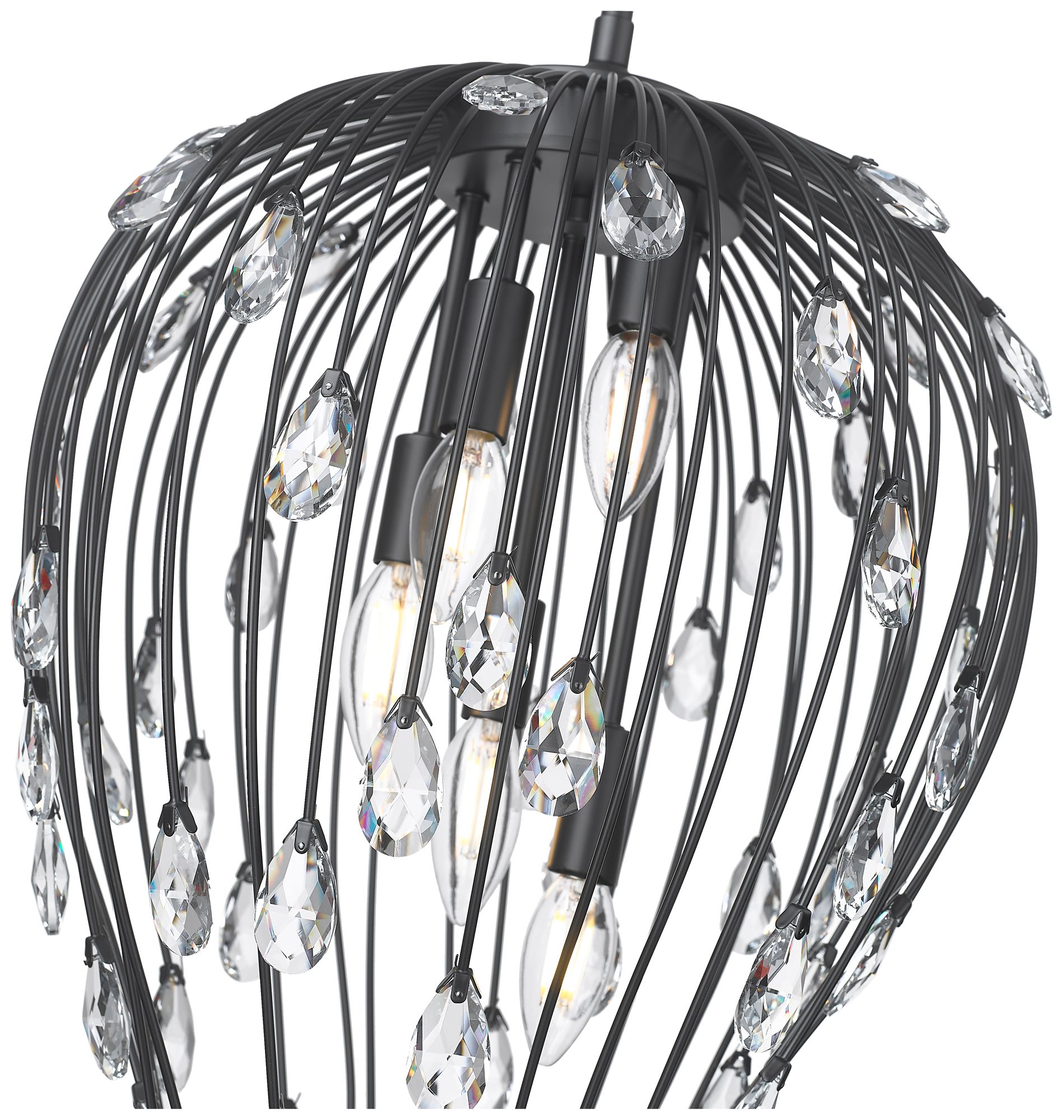 Image 6 Gabriella by Z-Lite 15 inch Matte Black 5 Light Pendant more views