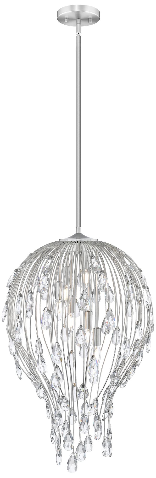 Gabriella by Z-Lite 18 inch Brushed Nickel 6 Light Pendant