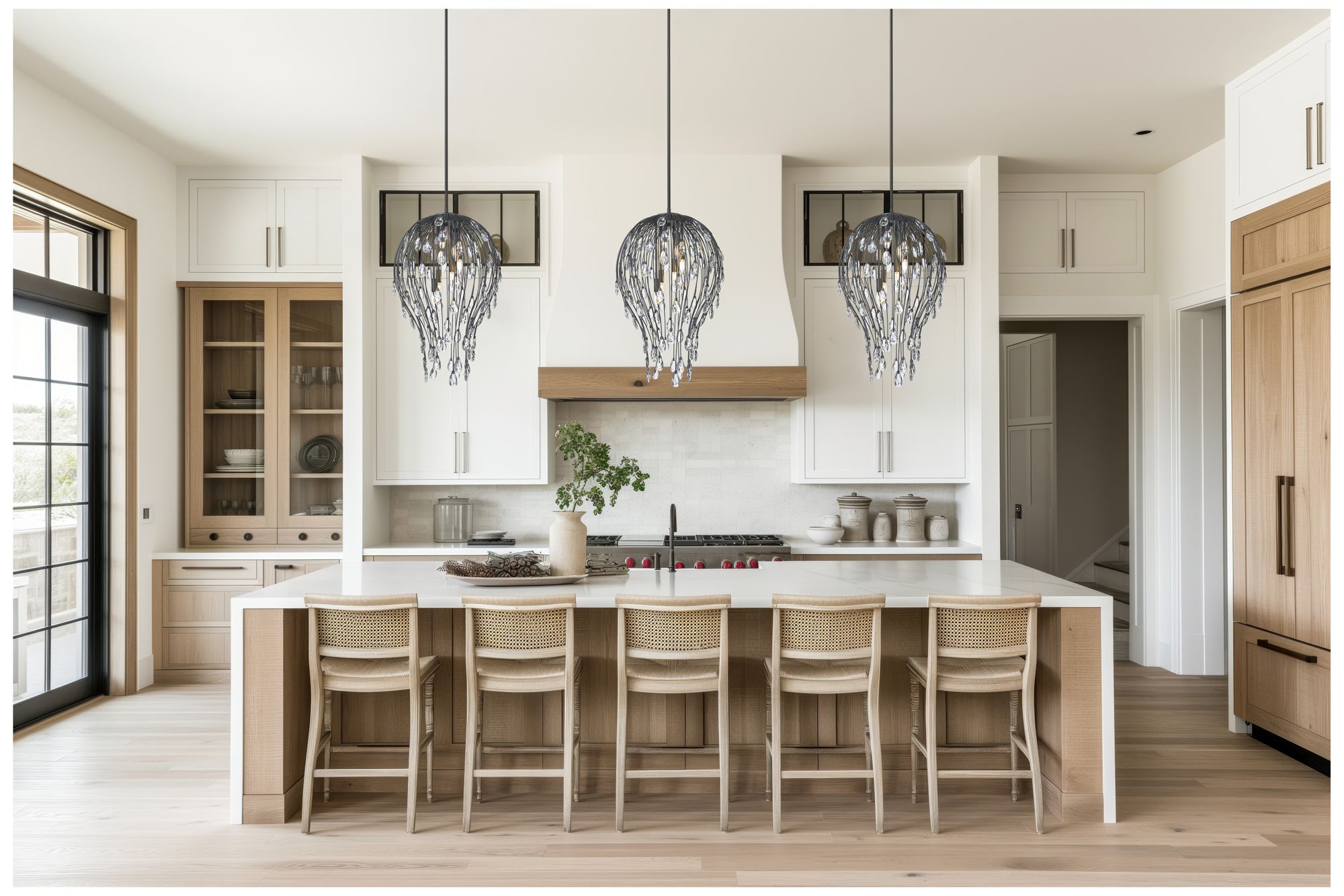 Image 2 Gabriella by Z-Lite 18 inch Matte Black 6 Light Pendant more views