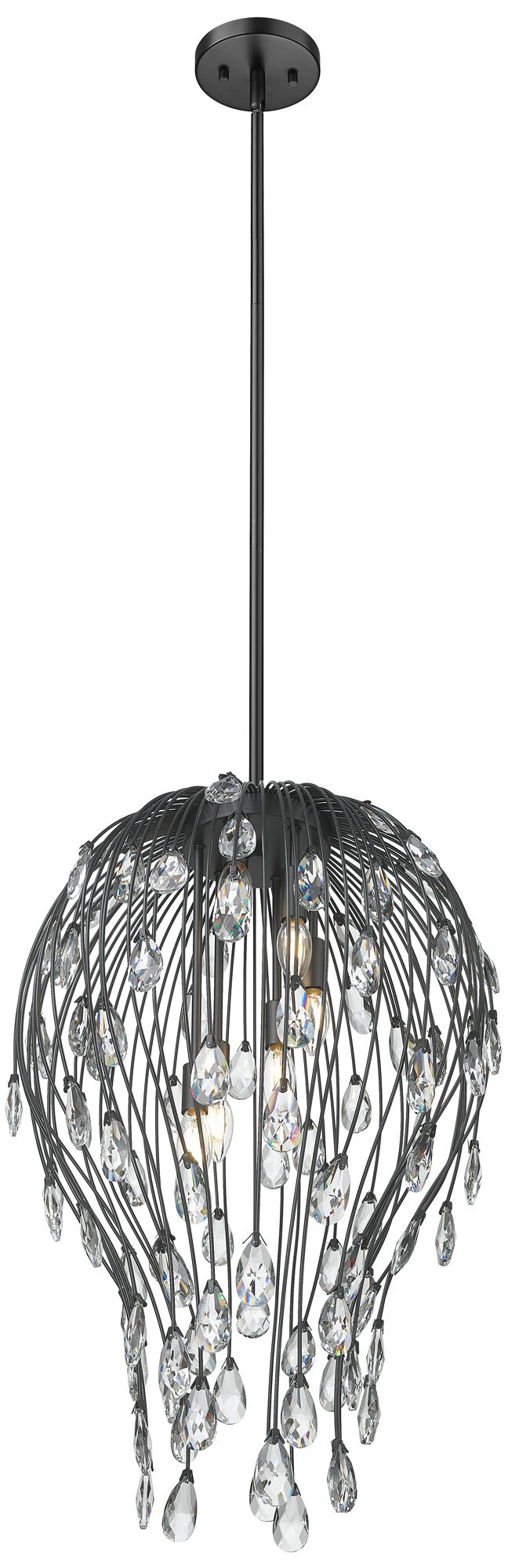 Image 4 Gabriella by Z-Lite 18 inch Matte Black 6 Light Pendant more views