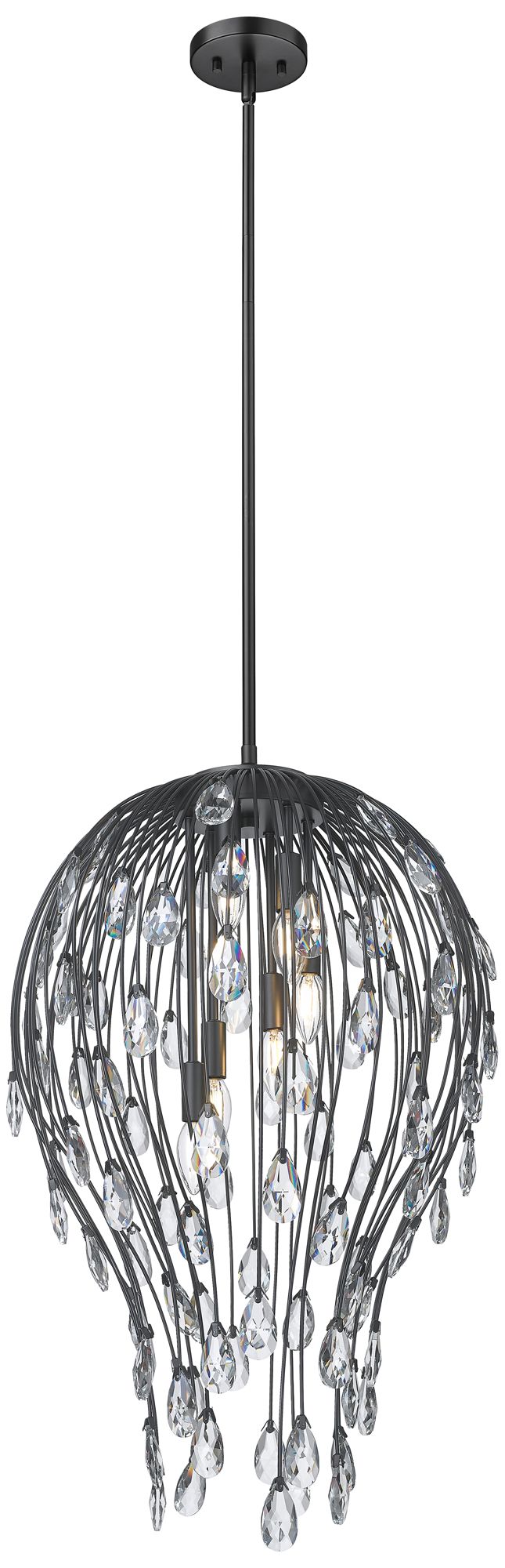 Image 5 Gabriella by Z-Lite 18 inch Matte Black 6 Light Pendant more views
