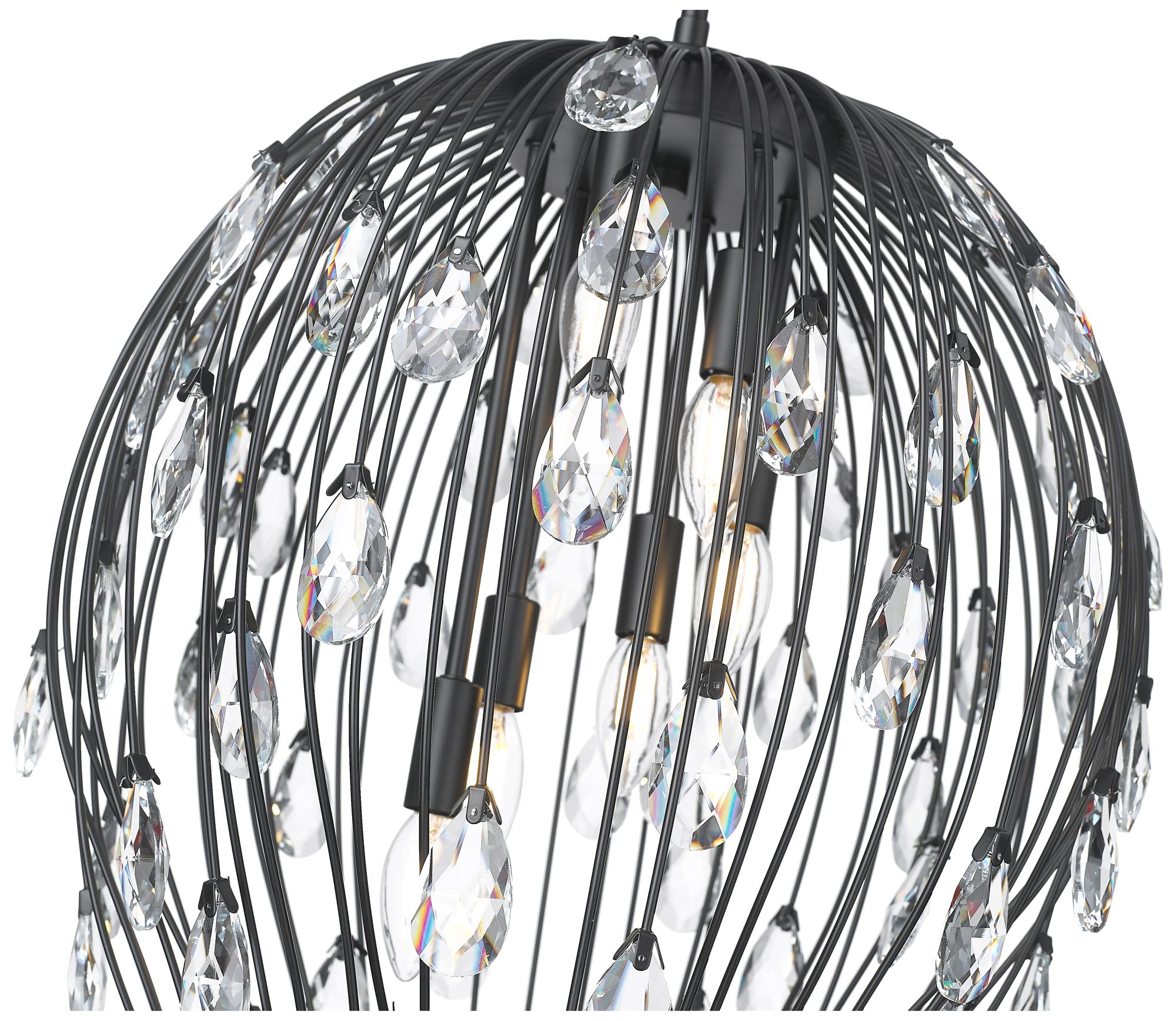 Image 6 Gabriella by Z-Lite 18 inch Matte Black 6 Light Pendant more views