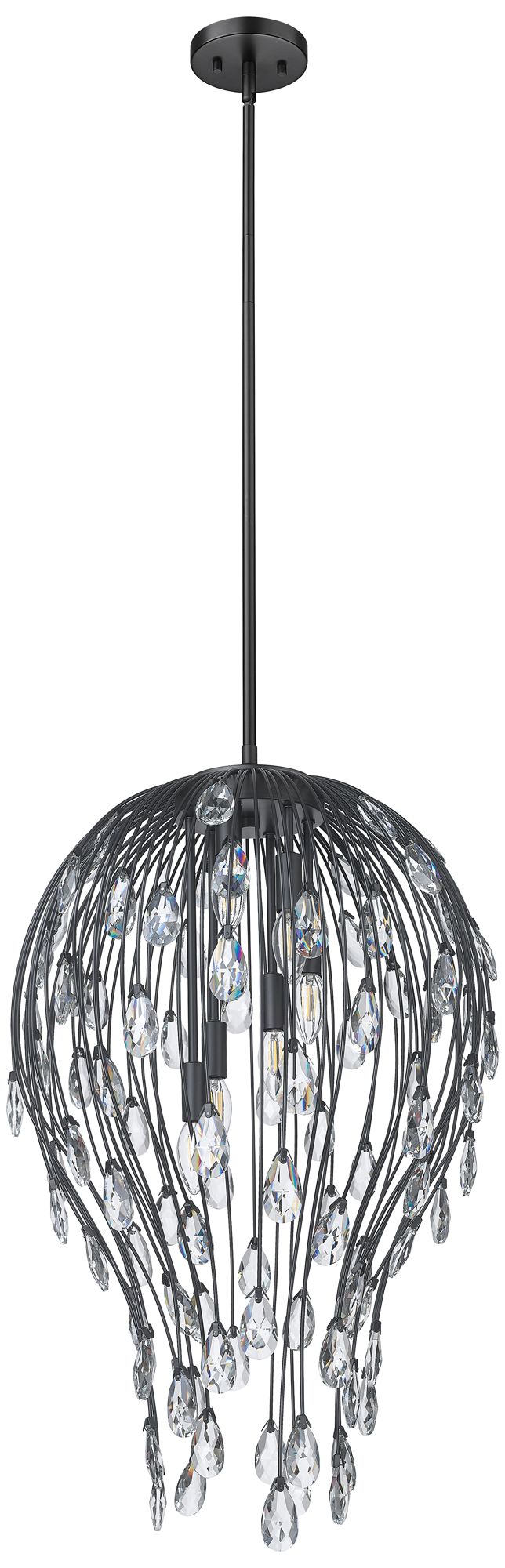 Image 7 Gabriella by Z-Lite 18 inch Matte Black 6 Light Pendant more views