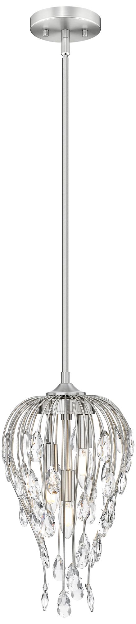 Gabriella by Z-Lite 9 inch Brushed Nickel 3 Light Pendant