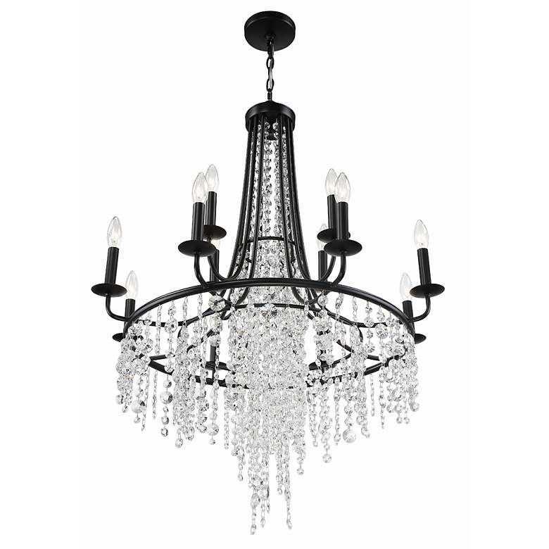 Image 3 Gabrielle 12 Light Matte Black Chandelier more views
