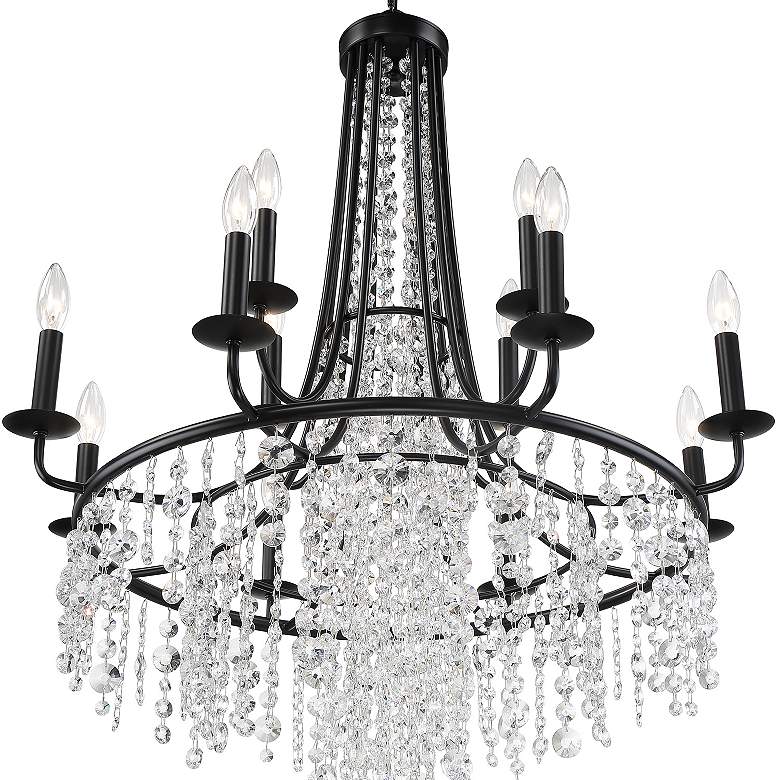 Image 4 Gabrielle 12 Light Matte Black Chandelier more views