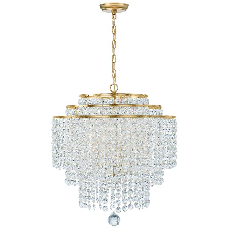 Image 1 Gabrielle 6 Light Antique Gold Chandelier