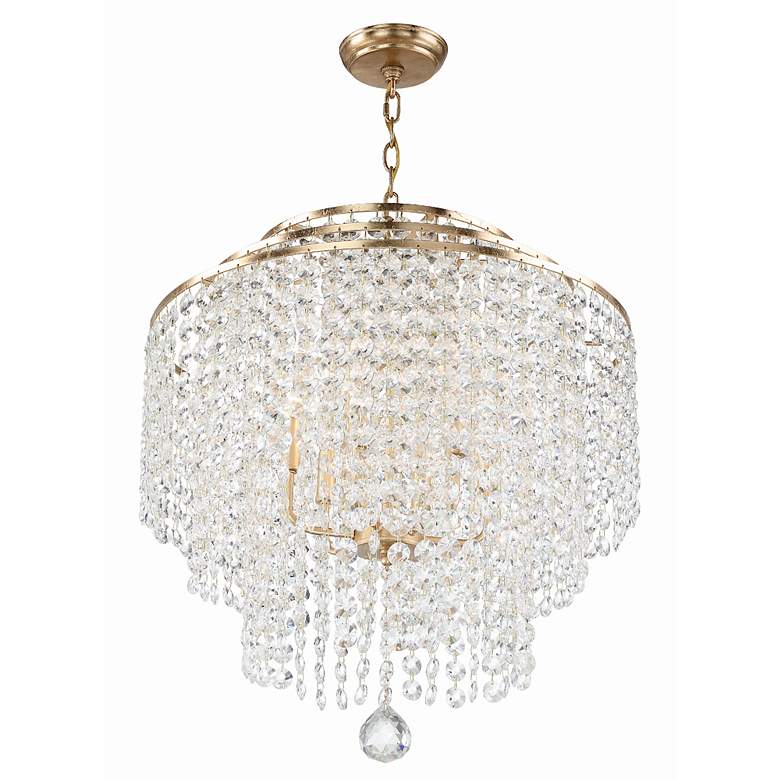 Image 2 Gabrielle 6 Light Antique Gold Chandelier more views