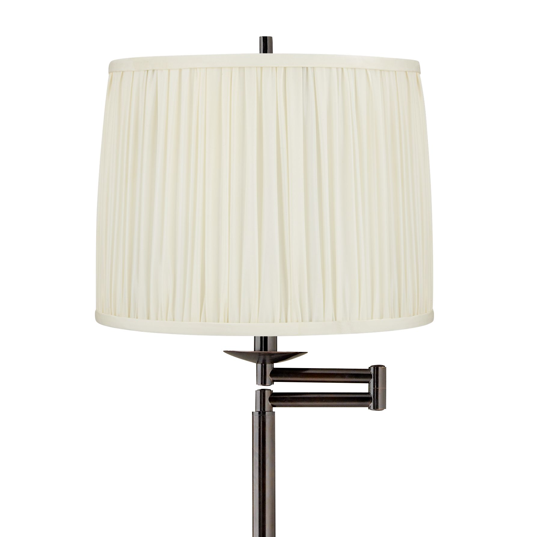 Image 2 Gabrielle 60 1/2"H Bronze Swing Arm Floor Lamp with White Silk Shade more views