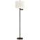 Gabrielle 60 1/2" High Diamond Pleated Shade Swing Arm Floor Lamp