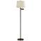 Gabrielle 60 1/2"H Bronze Swing Arm Floor Lamp w/ Clermont Beige Shade