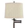 2_Gabrielle 60 1/2"H Bronze Swing Arm Floor Lamp w/ Clermont Beige Shade more views