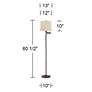 6_Gabrielle 60 1/2"H Bronze Swing Arm Floor Lamp w/ Clermont Beige Shade more views