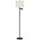 Gabrielle 60 1/2"H Bronze Swing Arm Floor Lamp w/ Kolding White Shade