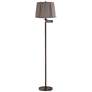 1_Gabrielle 60 1/2"H Bronze Swing Arm Floor Lamp with Khaki Gray Shade