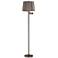Gabrielle 60 1/2"H Bronze Swing Arm Floor Lamp with Khaki Gray Shade