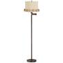 1_Gabrielle 60 1/2"H Bronze Swing Arm Floor Lamp with La Taupe Shade