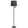 Gabrielle 60 1/2"H Bronze Swing Arm Floor Lamp with Navy Blue Shade