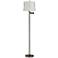 Gabrielle 60 1/2"H Bronze Swing Arm Floor Lamp with Off-White Shade