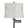 2_Gabrielle 60 1/2"H Bronze Swing Arm Floor Lamp with Off-White Shade more views