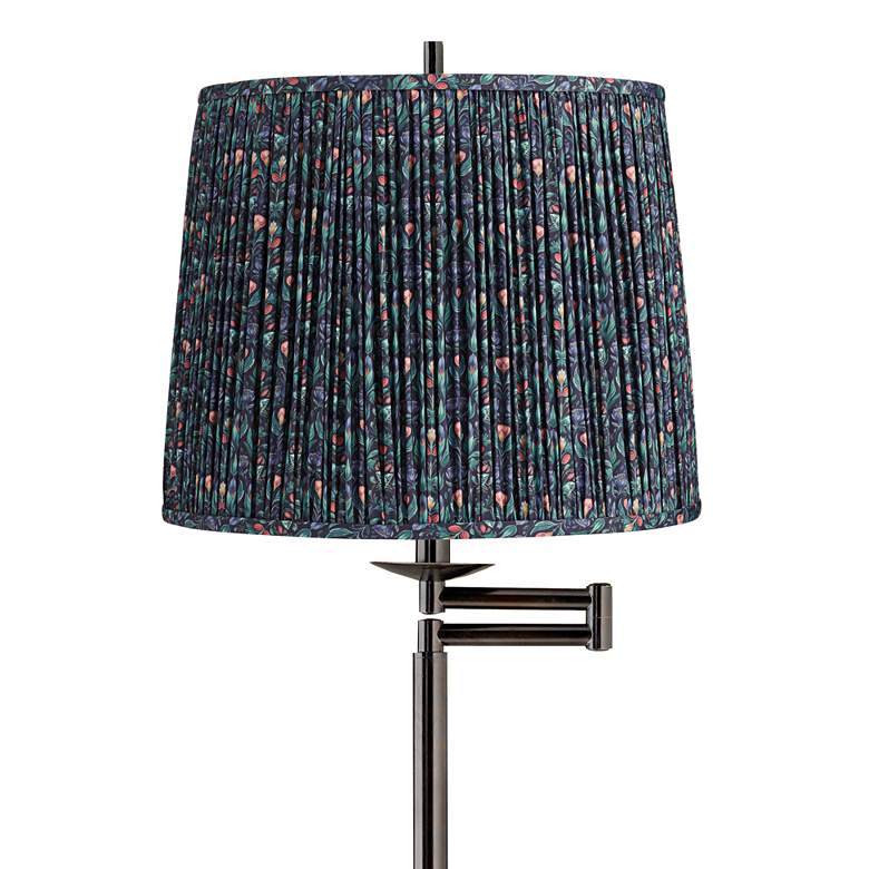 Image 2 Gabrielle 60 1/2"H Bronze Swing Arm Floor Lamp with Sally Green Shade more views