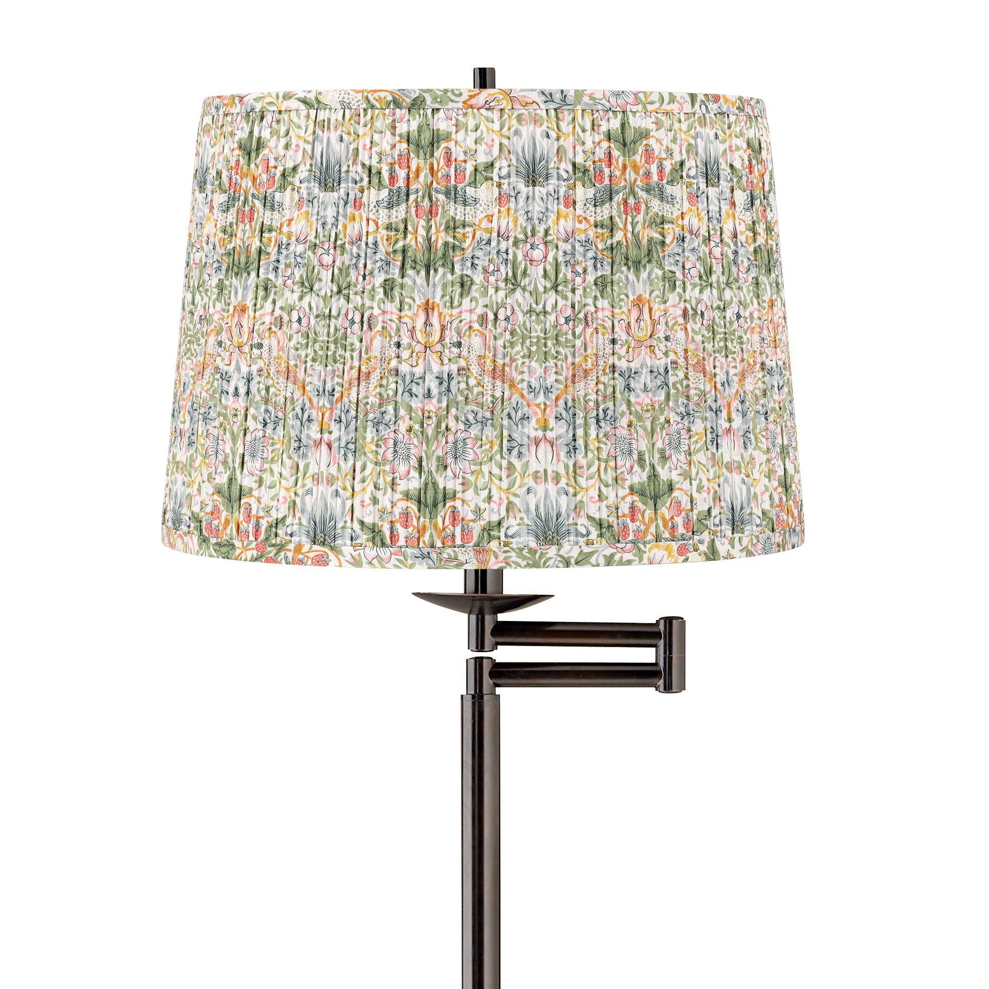 Image 2 Gabrielle Bronze Swing Arm Floor Lamp with Multi-Color Shade more views