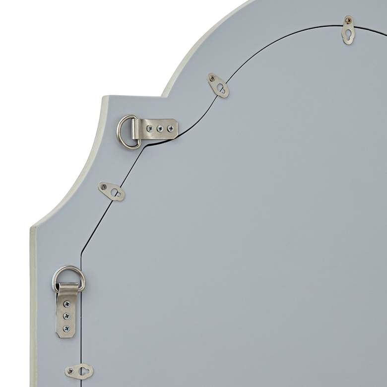 Image 4 Gabrielle Shiny Silver Leaf 28" x 40" Arch Wall Mirror more views