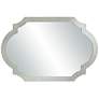 Gabrielle Shiny Silver Leaf 28" x 40" Arch Wall Mirror