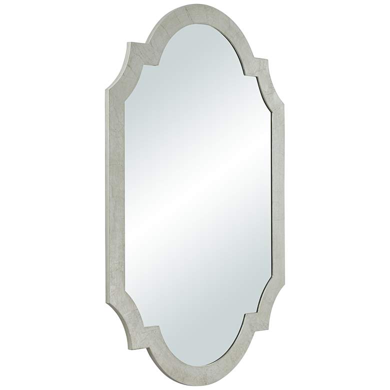 Image 6 Gabrielle Shiny Silver Leaf 28" x 40" Arch Wall Mirror more views