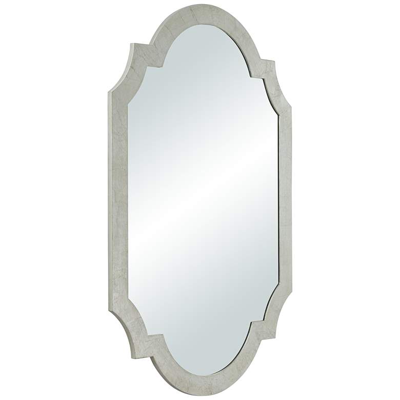 Image 6 Gabrielle Shiny Silver Leaf 28 inch x 40 inch Arch Wall Mirror more views