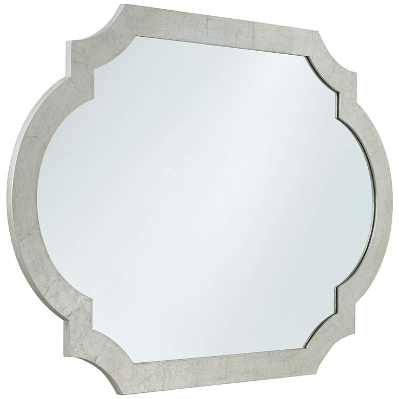 Image 7 Gabrielle Shiny Silver Leaf 28" x 40" Arch Wall Mirror more views