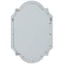 Gabrielle Shiny Silver Leaf 28" x 40" Arch Wall Mirror