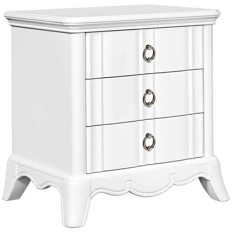 Image 1 Gabrielle Snow White 3-Drawer Night Stand